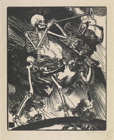 Death and Passions Descend upon the World by Auguste Louis Lepère